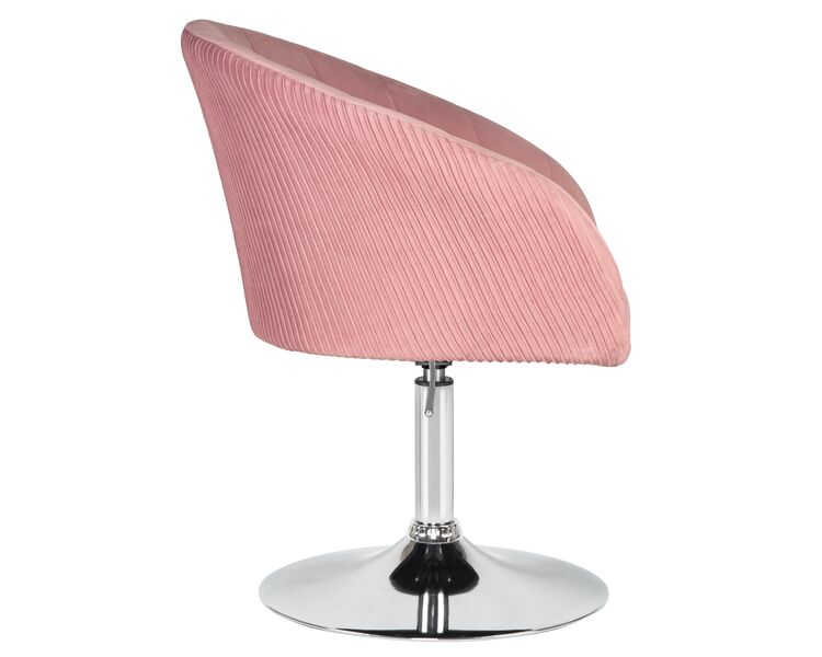 Купить Кресло дизайнерское DOBRIN EDISON (розовый велюр (1922-16)) велюр розовый/хром, фото 3