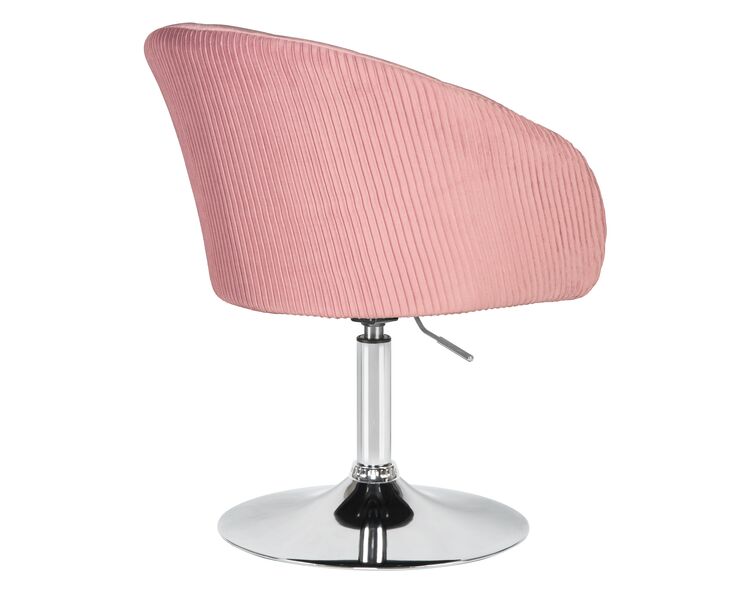 Купить Кресло дизайнерское DOBRIN EDISON (розовый велюр (1922-16)) велюр розовый/хром, фото 4