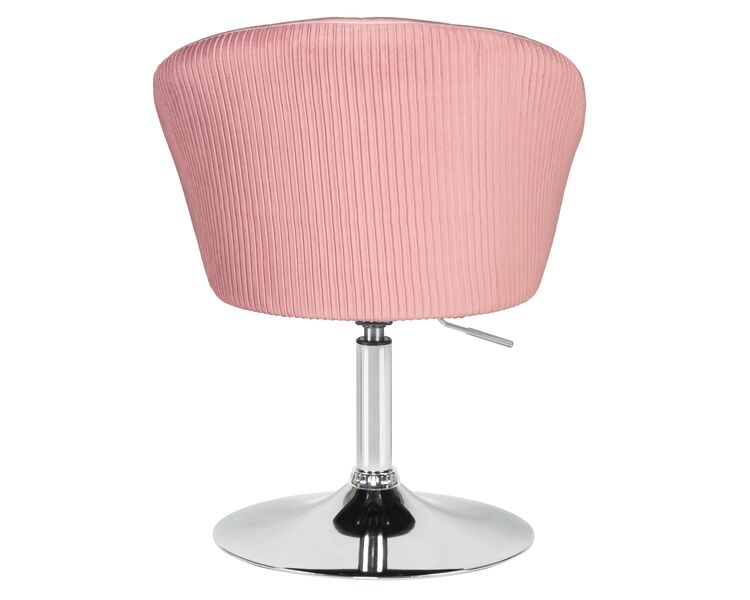 Купить Кресло дизайнерское DOBRIN EDISON (розовый велюр (1922-16)) велюр розовый/хром, фото 5