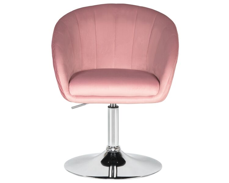 Купить Кресло дизайнерское DOBRIN EDISON (розовый велюр (1922-16)) велюр розовый/хром, фото 6