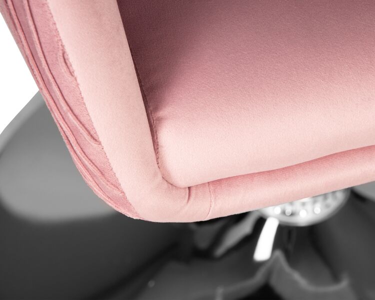 Купить Кресло дизайнерское DOBRIN EDISON (розовый велюр (1922-16)) велюр розовый/хром, фото 7