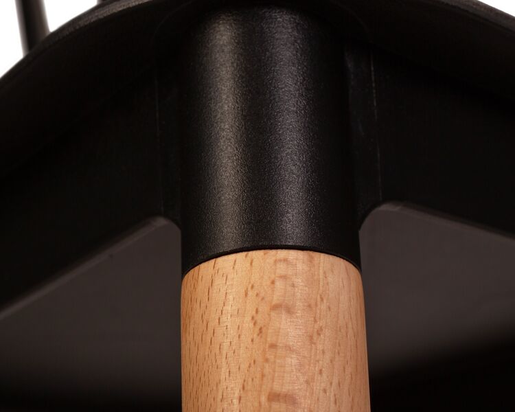Купить Стул обеденный DOBRIN THEO (ножки светлый бук, цвет черный (B-03)) пластик черный/натуральный, фото 9