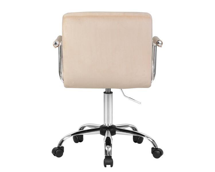 Купить Офисное кресло для персонала DOBRIN TERRY (бежевый велюр (MJ9-10)) бежевый/хром, фото 5