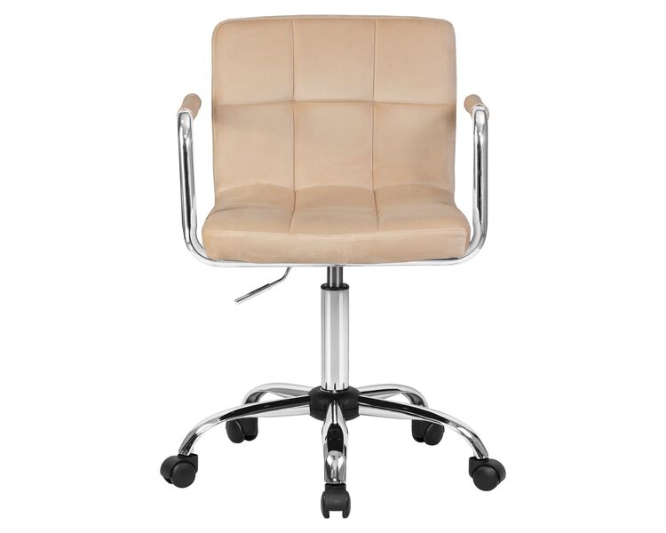 Купить Офисное кресло для персонала DOBRIN TERRY (бежевый велюр (MJ9-10)) бежевый/хром, фото 6