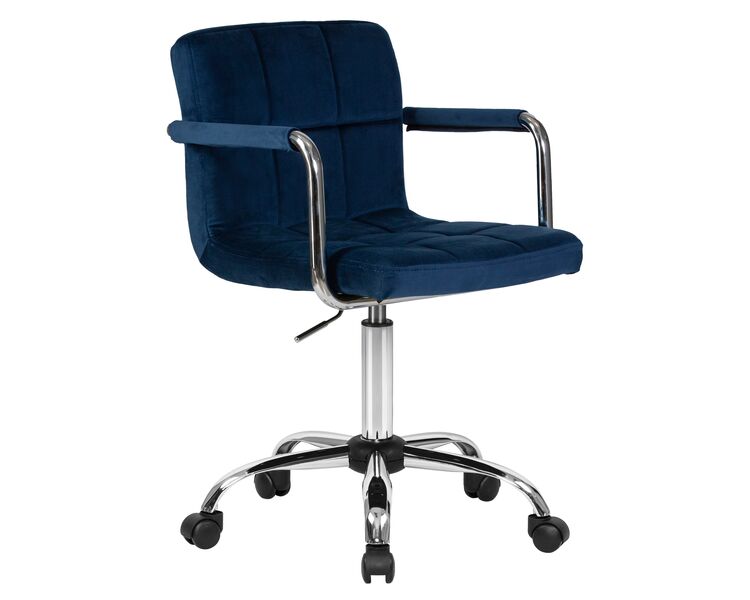 Купить Офисное кресло для персонала DOBRIN TERRY (синий велюр (MJ9-117)) синий/хром, фото 2