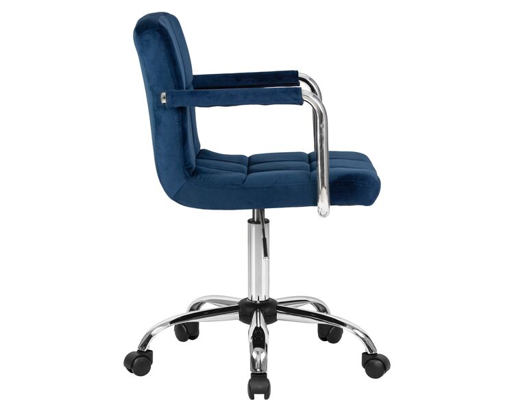 Купить Офисное кресло для персонала DOBRIN TERRY (синий велюр (MJ9-117)) синий/хром, фото 3