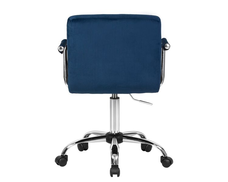 Купить Офисное кресло для персонала DOBRIN TERRY (синий велюр (MJ9-117)) синий/хром, фото 5
