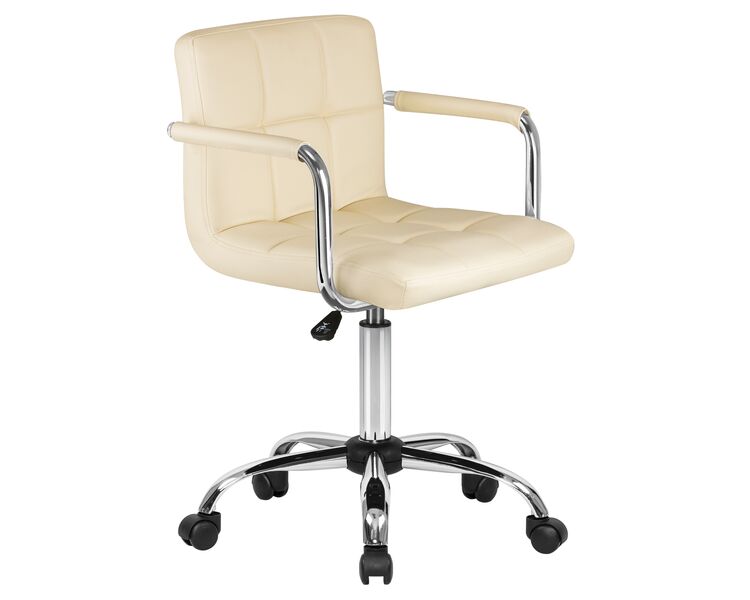 Купить Офисное кресло для персонала DOBRIN TERRY (кремовый) бежевый/хром, фото 2