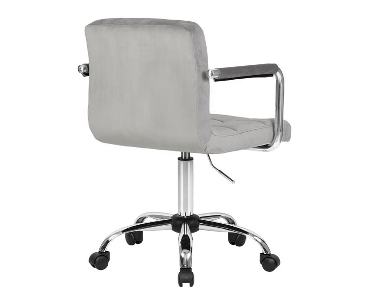Купить Офисное кресло для персонала DOBRIN TERRY (серый велюр (MJ9-75)) серый/хром, фото 4