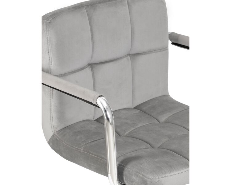 Купить Офисное кресло для персонала DOBRIN TERRY (серый велюр (MJ9-75)) серый/хром, фото 7
