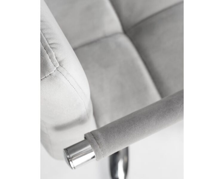 Купить Офисное кресло для персонала DOBRIN TERRY (серый велюр (MJ9-75)) серый/хром, фото 8