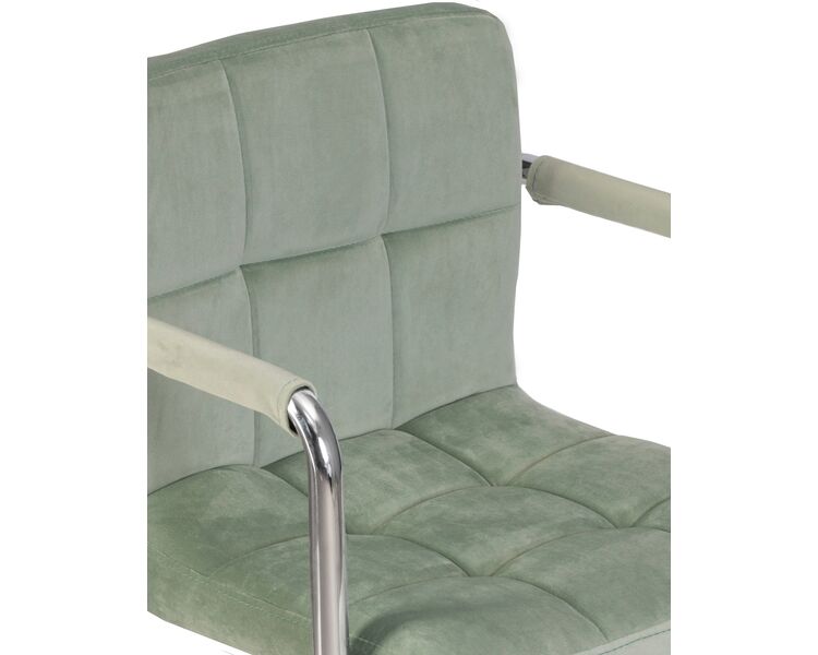 Купить Офисное кресло для персонала DOBRIN TERRY (мятный велюр (MJ9-87)) зеленый/хром, фото 7
