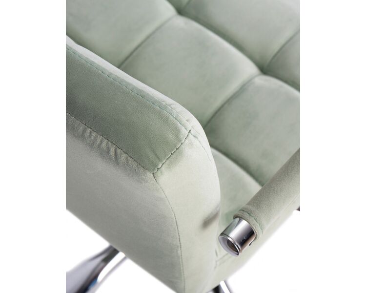 Купить Офисное кресло для персонала DOBRIN TERRY (мятный велюр (MJ9-87)) зеленый/хром, фото 8