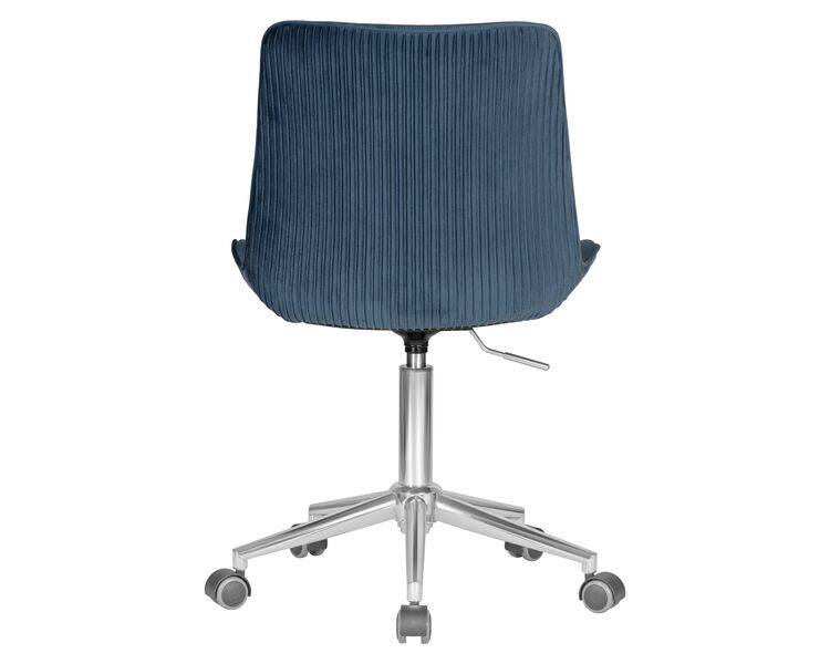 Купить Кресло офисное DOBRIN DORA (синий велюр (1922-20), хромированная сталь) синий/хром, фото 5