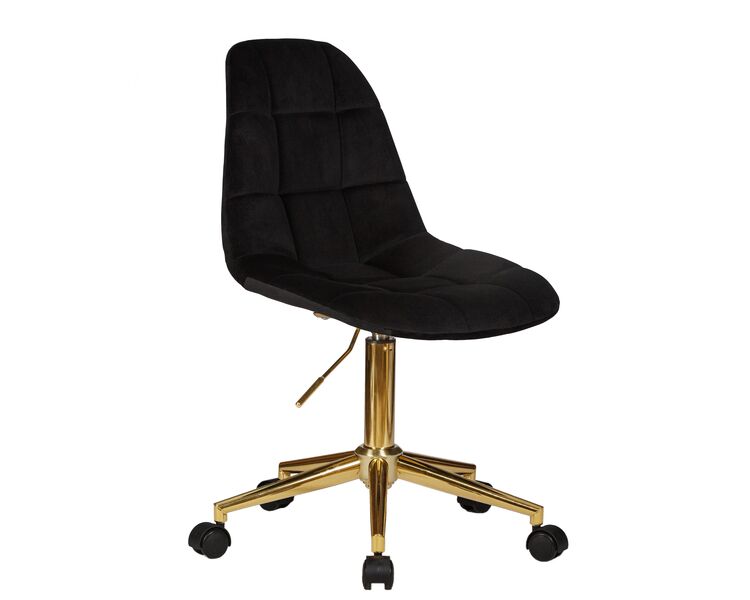 Купить Офисное кресло для персонала DOBRIN MONTY GOLD (чёрный велюр (MJ9-101)) черный/хром, фото 2