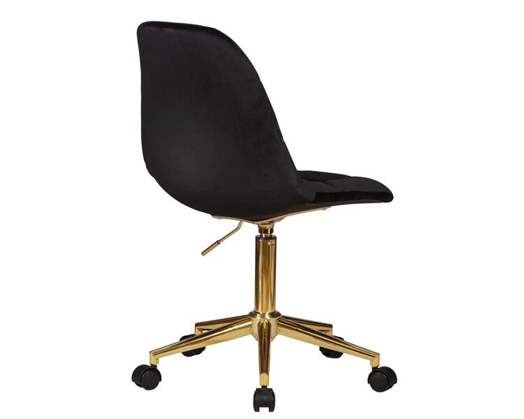 Купить Офисное кресло для персонала DOBRIN MONTY GOLD (чёрный велюр (MJ9-101)) черный/хром, фото 4