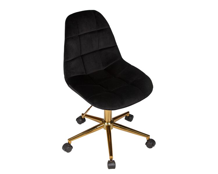 Купить Офисное кресло для персонала DOBRIN MONTY GOLD (чёрный велюр (MJ9-101)) черный/хром, фото 7