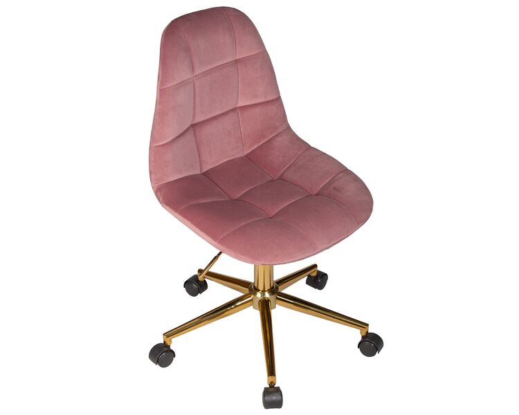 Купить Офисное кресло для персонала DOBRIN MONTY GOLD (розовый велюр (MJ9-32)) розовый/хром, фото 7