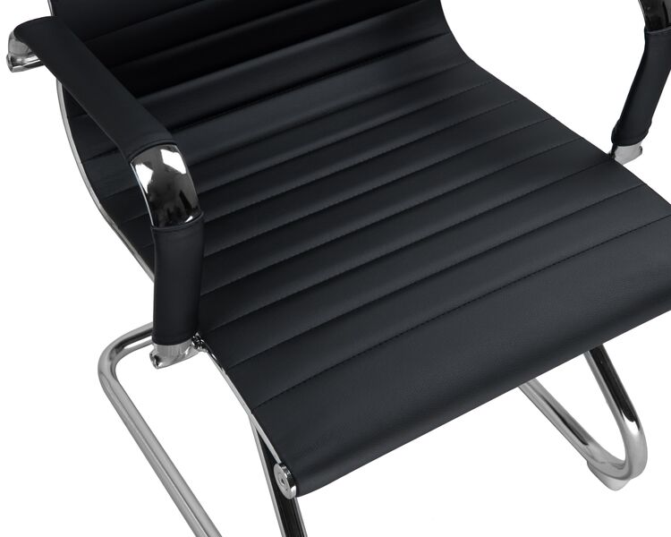 Купить Офисное кресло для посетителей DOBRIN CODY (чёрный) черный/хром, фото 6