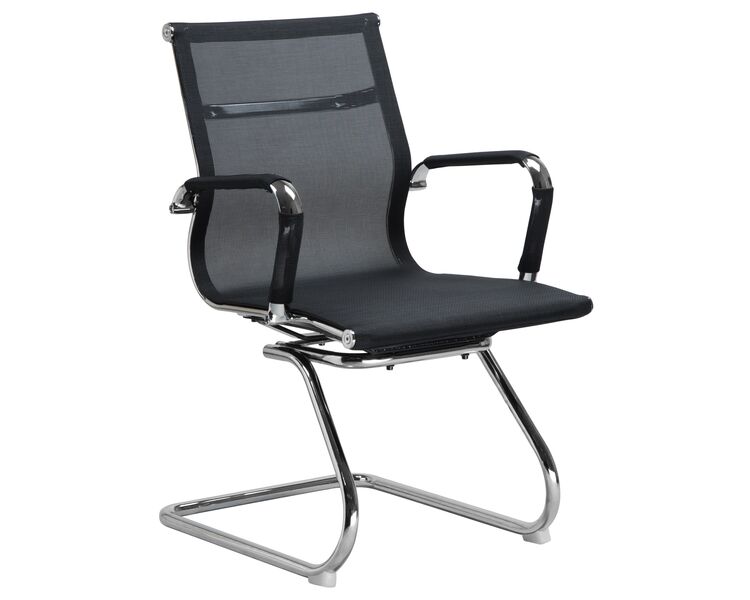 Купить Офисное кресло для посетителей DOBRIN CODY MESH (чёрный) черный/хром, фото 2