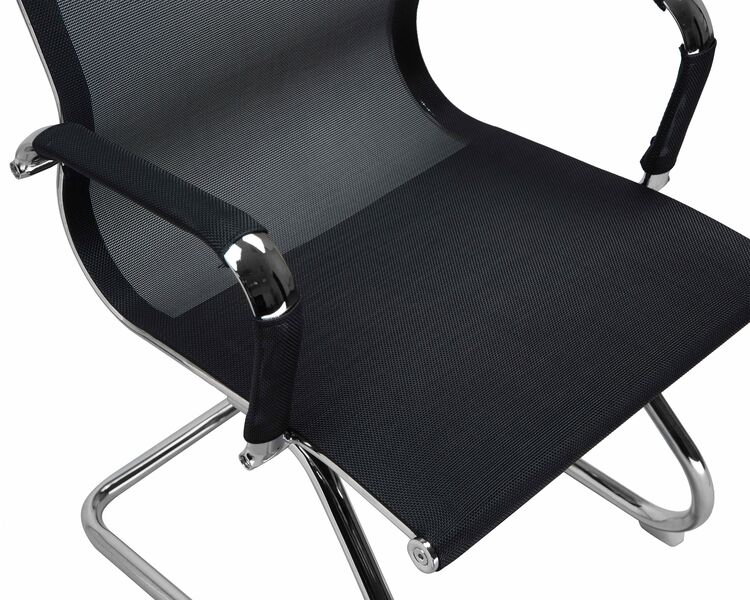 Купить Офисное кресло для посетителей DOBRIN CODY MESH (чёрный) черный/хром, фото 8
