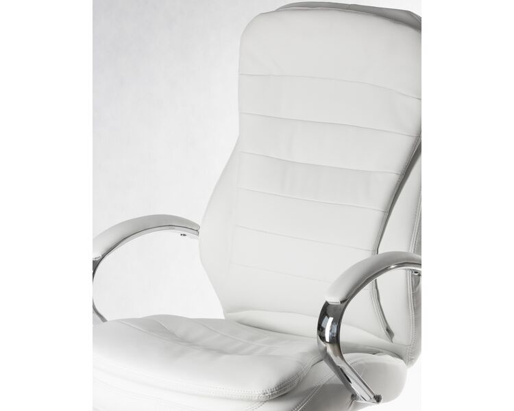 Купить Офисное кресло для руководителей DOBRIN LYNDON (белый) белый/хром, фото 7
