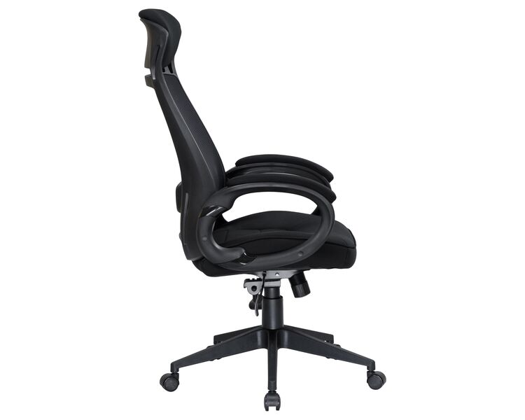 Купить Офисное кресло для руководителей DOBRIN STEVEN BLACK (чёрный пластик, чёрная ткань) черный/черный, фото 3