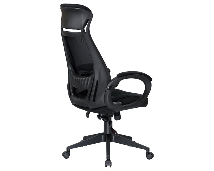 Купить Офисное кресло для руководителей DOBRIN STEVEN BLACK (чёрный пластик, чёрная ткань) черный/черный, фото 4