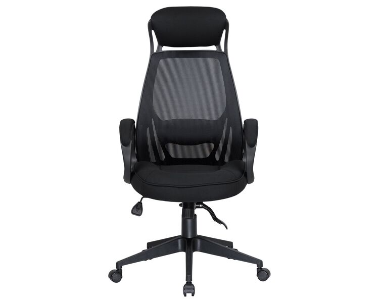 Купить Офисное кресло для руководителей DOBRIN STEVEN BLACK (чёрный пластик, чёрная ткань) черный/черный, фото 6