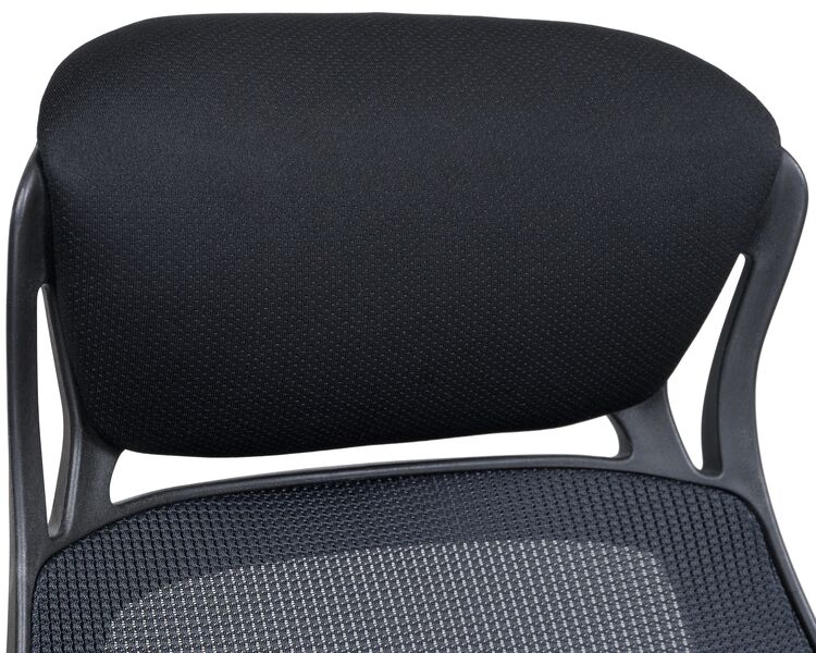 Купить Офисное кресло для руководителей DOBRIN STEVEN BLACK (чёрный пластик, чёрная ткань) черный/черный, фото 10