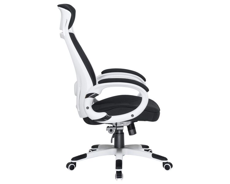 Купить Офисное кресло для руководителей DOBRIN STEVEN WHITE (белый пластик, чёрная ткань) черный/черный, фото 3