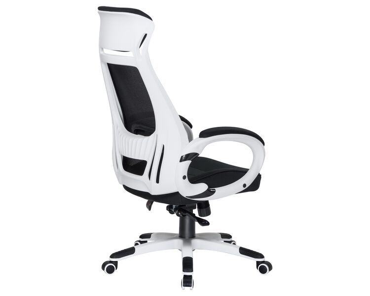 Купить Офисное кресло для руководителей DOBRIN STEVEN WHITE (белый пластик, чёрная ткань) черный/черный, фото 4