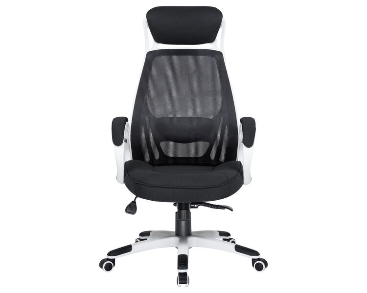 Купить Офисное кресло для руководителей DOBRIN STEVEN WHITE (белый пластик, чёрная ткань) черный/черный, фото 6