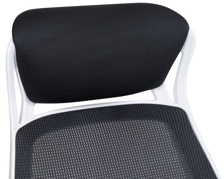 Купить Офисное кресло для руководителей DOBRIN STEVEN WHITE (белый пластик, чёрная ткань) черный/черный, фото 11