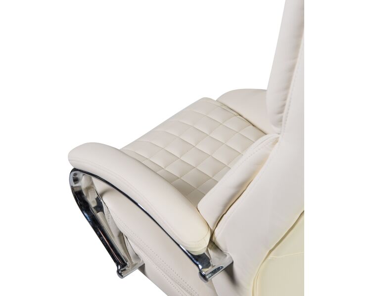 Купить Офисное кресло для руководителей DOBRIN CHESTER (кремовый) бежевый/хром, фото 6