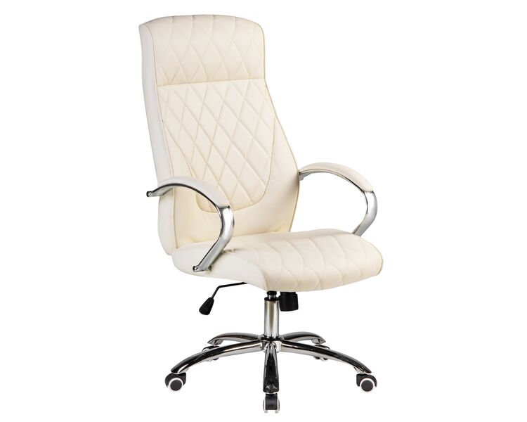 Купить Офисное кресло для руководителей DOBRIN BENJAMIN (кремовый) бежевый/хром, фото 2