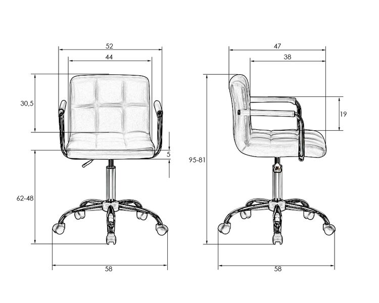 Купить Офисное кресло для персонала DOBRIN TERRY (бежевый велюр (MJ9-10)) бежевый/хром, фото 10