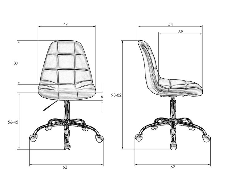 Купить Офисное кресло для персонала DOBRIN MONTY (серый) серый/хром, фото 9