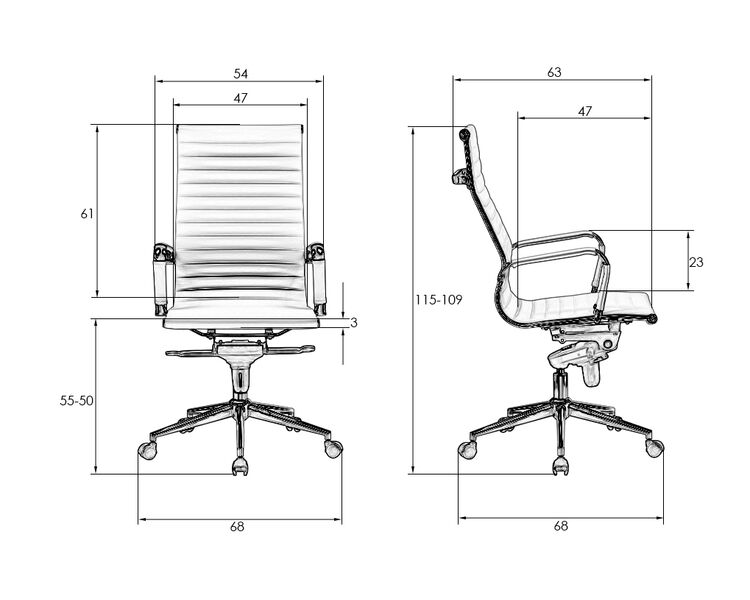 Купить Офисное кресло для руководителей DOBRIN CLARK (серый) серый/хром, фото 12