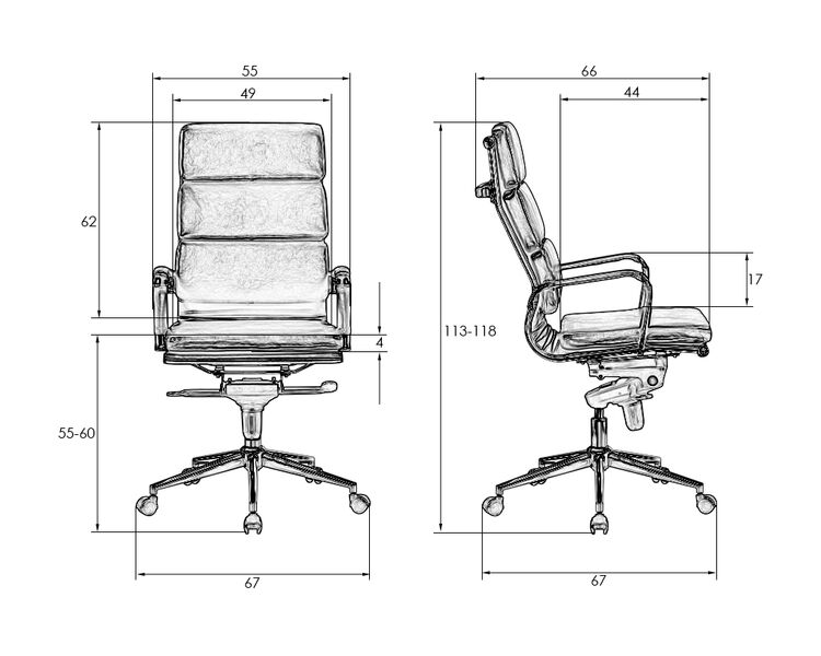 Купить Офисное кресло для руководителей DOBRIN ARNOLD (чёрный) черный/хром, фото 13