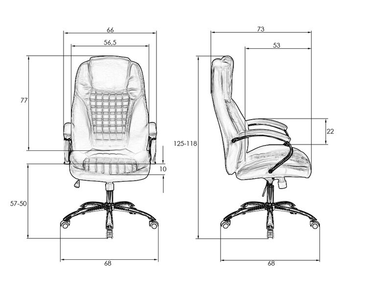 Купить Офисное кресло для руководителей DOBRIN CHESTER (кремовый) бежевый/хром, фото 11