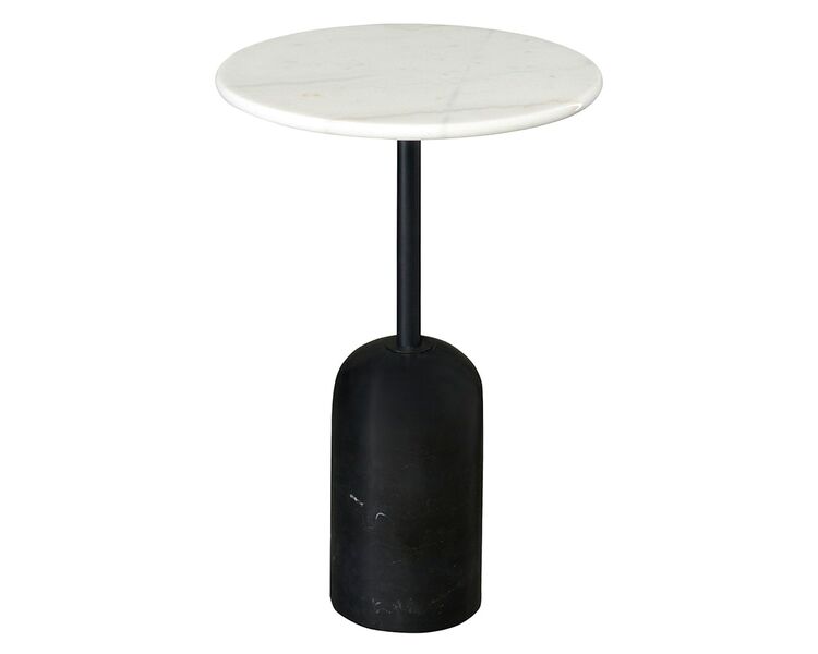 Купить Столик кофейный Rune 40 см мрамор/черный, Варианты цвета: белый мрамор, Варианты размера: 
