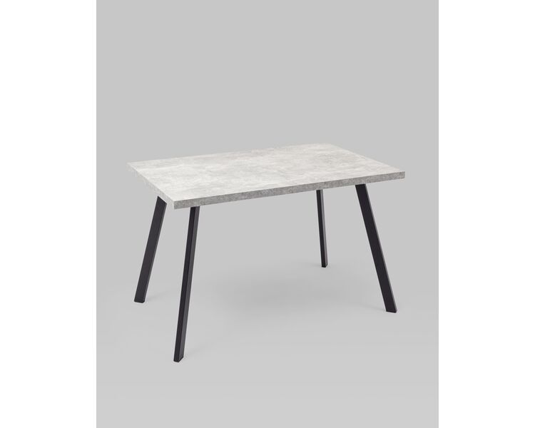 Купить Стол обеденный Plain раскладной 116-158*74 бетон/черный, Варианты цвета: серый, фото 2