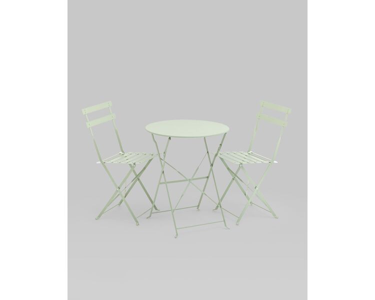 Купить Комплект стола и двух стульев Бистро светло-зеленый, Цвет: светло-зеленый, фото 2