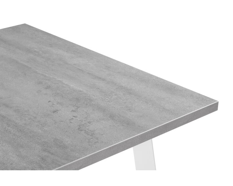 Купить Стол Колон Лофт 120(160)х75х75 25 мм бетон / белый матовый, Варианты цвета: бетон, Варианты размера: , фото 9