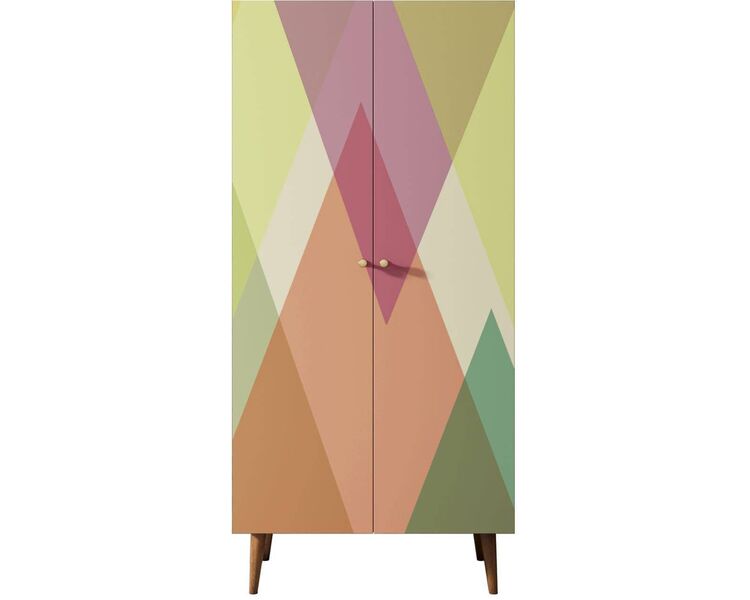 Купить Шкаф малый двухстворчатый Berber "Треугольники", Варианты цвета: Треугольники
