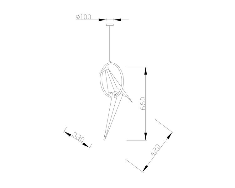Купить Подвесной светодиодный светильник Moderli V3071-1PL origami Birds 1*LED*6W, фото 5