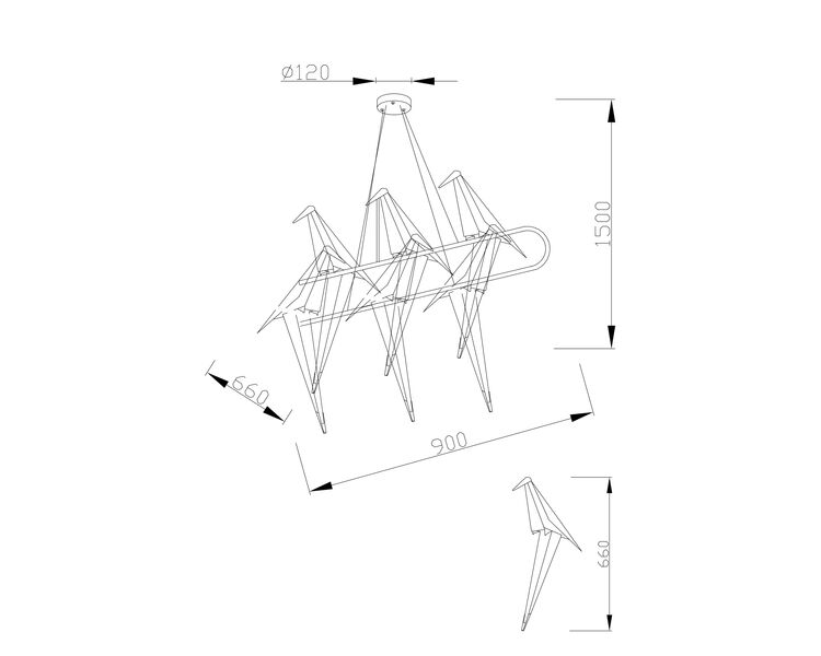 Купить Подвесной светодиодный светильник Moderli V3073-6PL origami Birds 6*LED*6W, фото 8