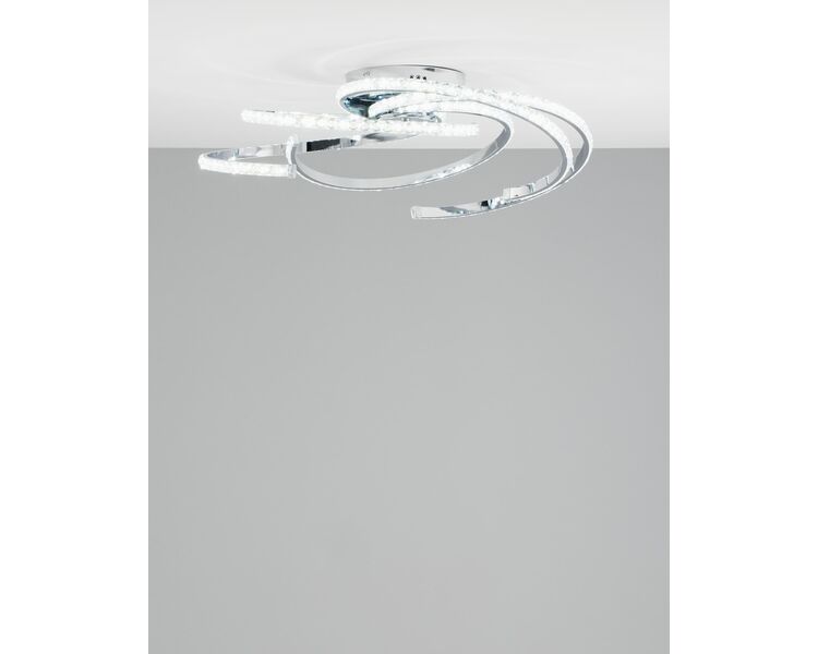 Купить Светодиодная потолочная люстра с пультом Moderli V2785-CL Ello LED 170W, фото 3