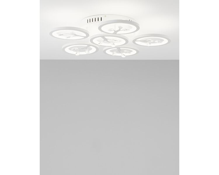 Купить Светодиодная потолочная люстра с пультом Moderli V2860-CL Rondi LED 132W, фото 4